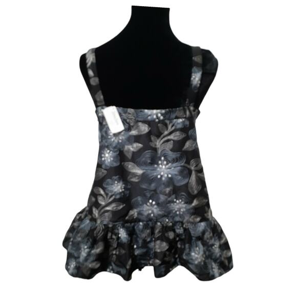 NEW‎ $595 CO Blouse Top 100% Silk Embroidered Top Floral Ruffle Size Medium - Picture 6 of 10